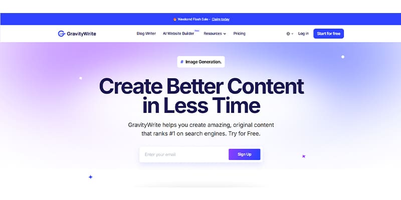 GravityWrite Site Interface